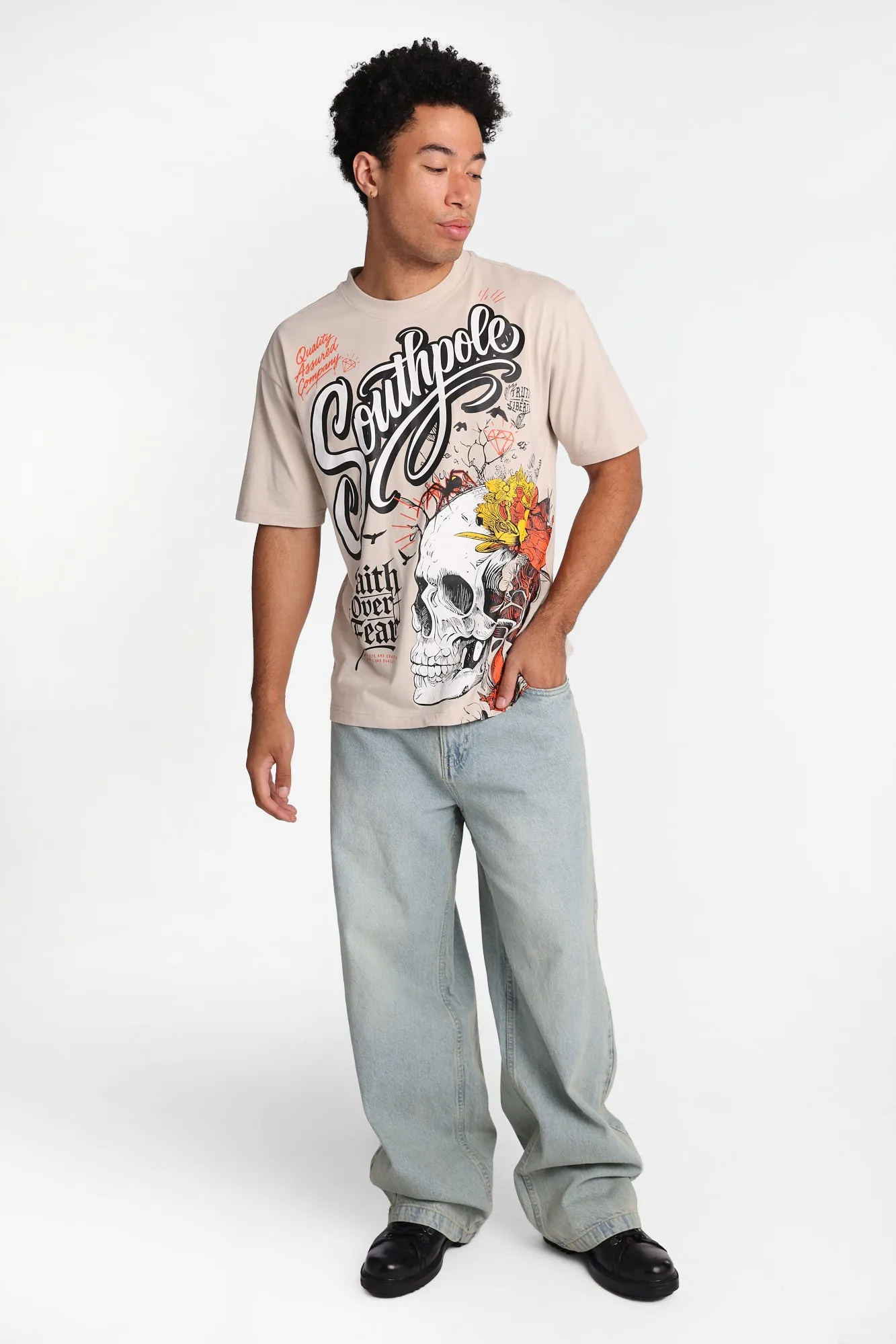 Southpole Faith Over Fear Skull Graphic Tee sold by West49 product image thumbnail 5