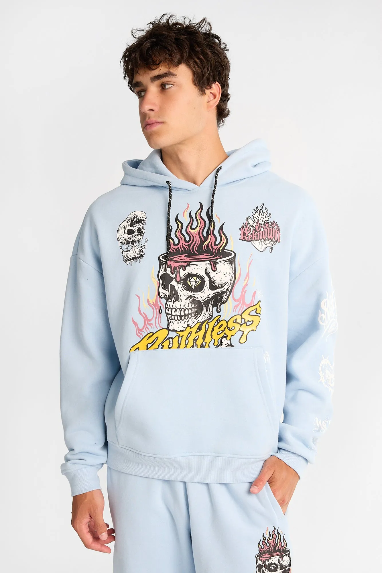 Southpole Ruthless Skull Graphic Hoodie sold by West49