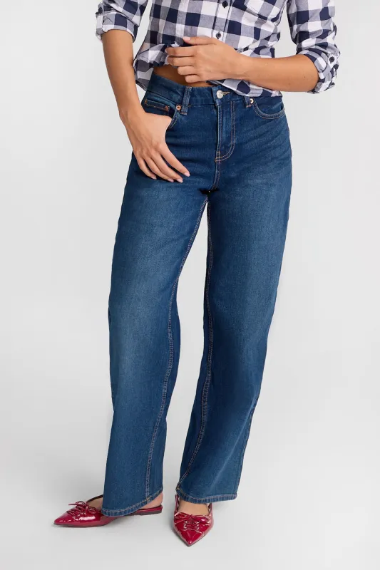 Ella Curvy High Rise Baggy Jeans made by Bluenotes