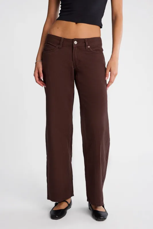 Pantalon ample en sergé taille basse made by Bluenotes