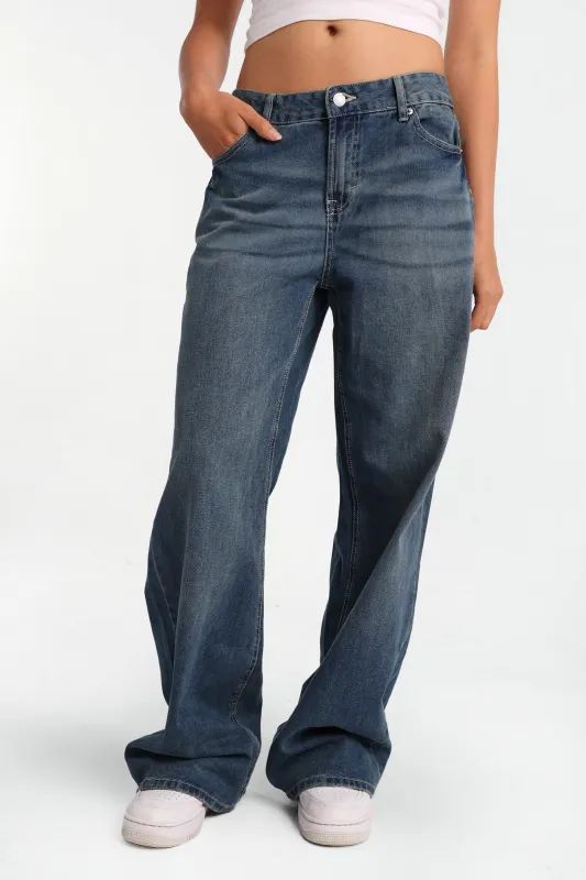 Low Rise Baggy Jeans made by Bluenotes