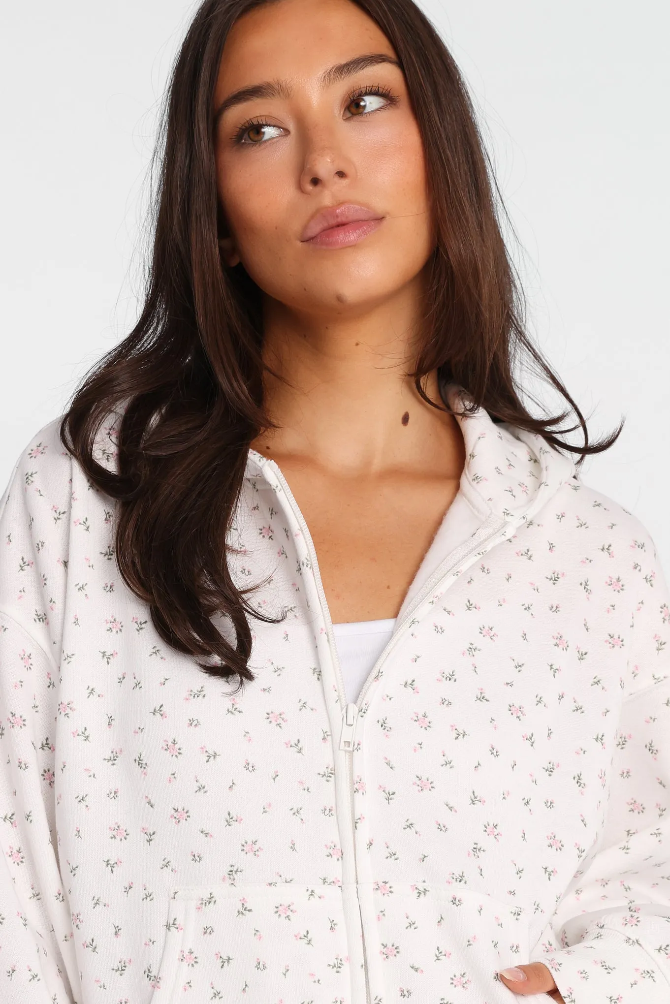 Floral Print Double Zip Hoodie sold by West49 product image thumbnail 2