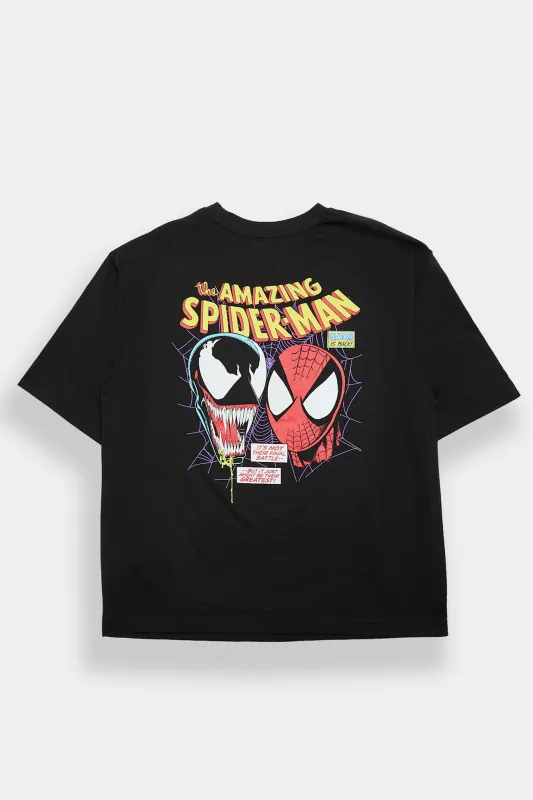 T-shirt surdimensionné imprimé The Amazing Spider-Man & Venom made by Spiderman