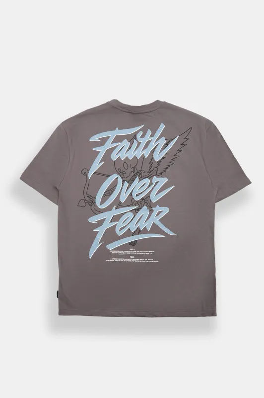 Southpole Faith Over Fear Embroidered Graphic Tee made by South Pole