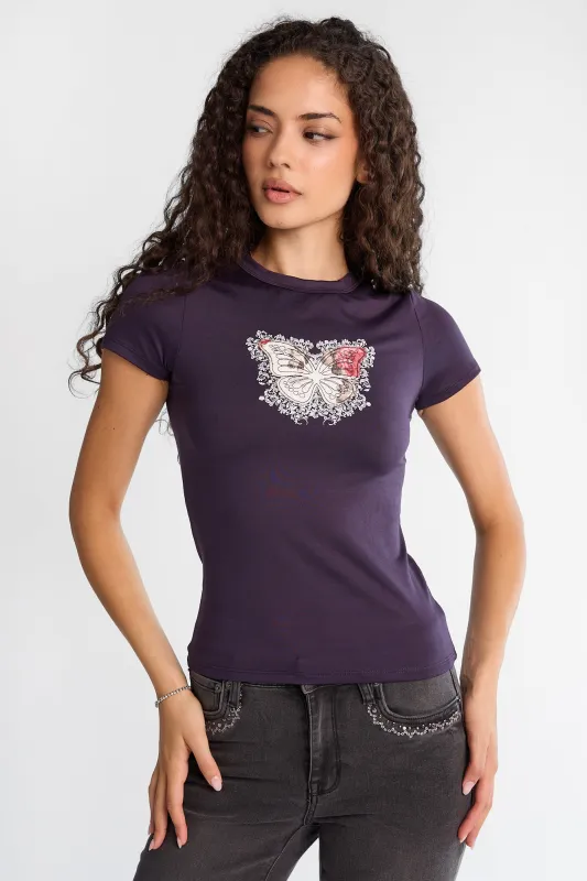 Butterfly Super Soft Graphic Tee made by Bluenotes