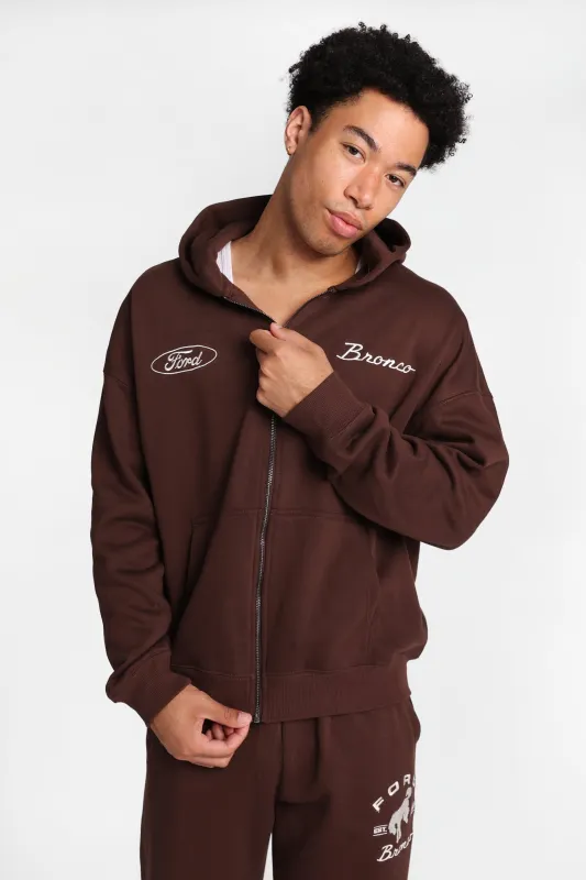 Ford Bronco Graphic Zip-Up Hoodie made by Bluenotes
