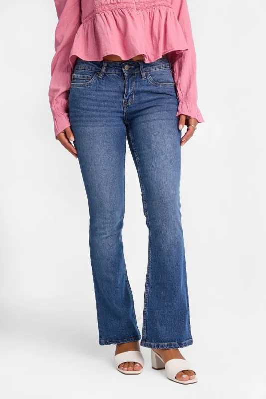 Low Rise Bootcut Jeans made by Bluenotes