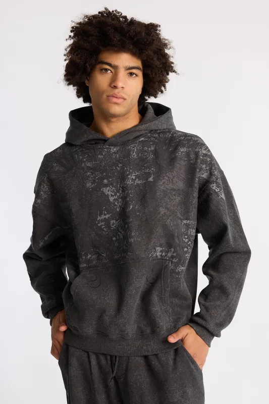 Arsenic Eagle Graphic Washed Boxy Hoodie made by West49