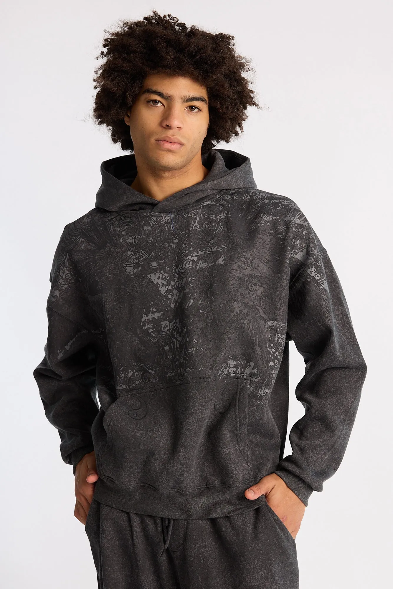 Arsenic Eagle Graphic Washed Boxy Hoodie sold by West49