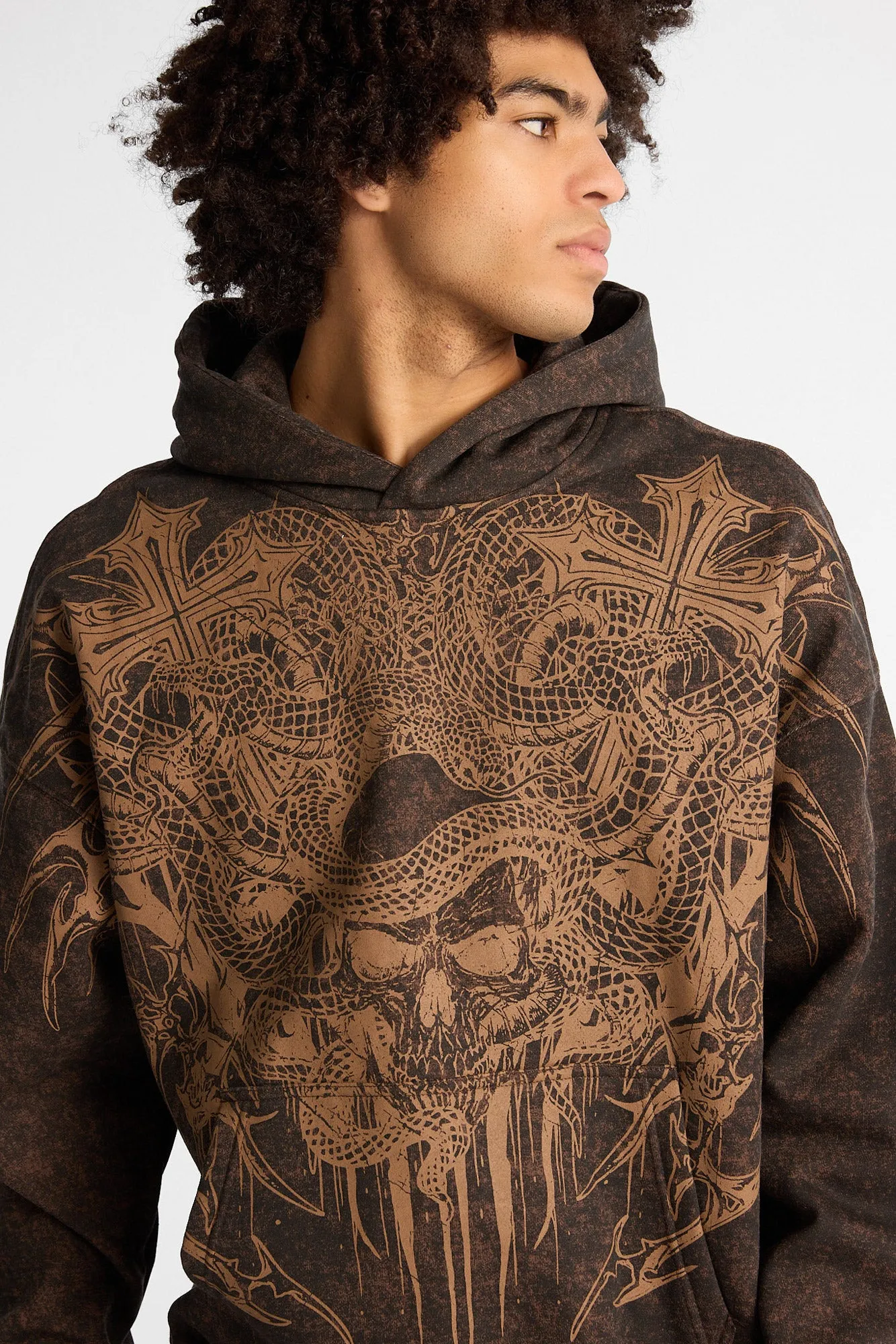 Arsenic Cobra Graphic Washed Boxy Hoodie sold by West49 product image thumbnail 2