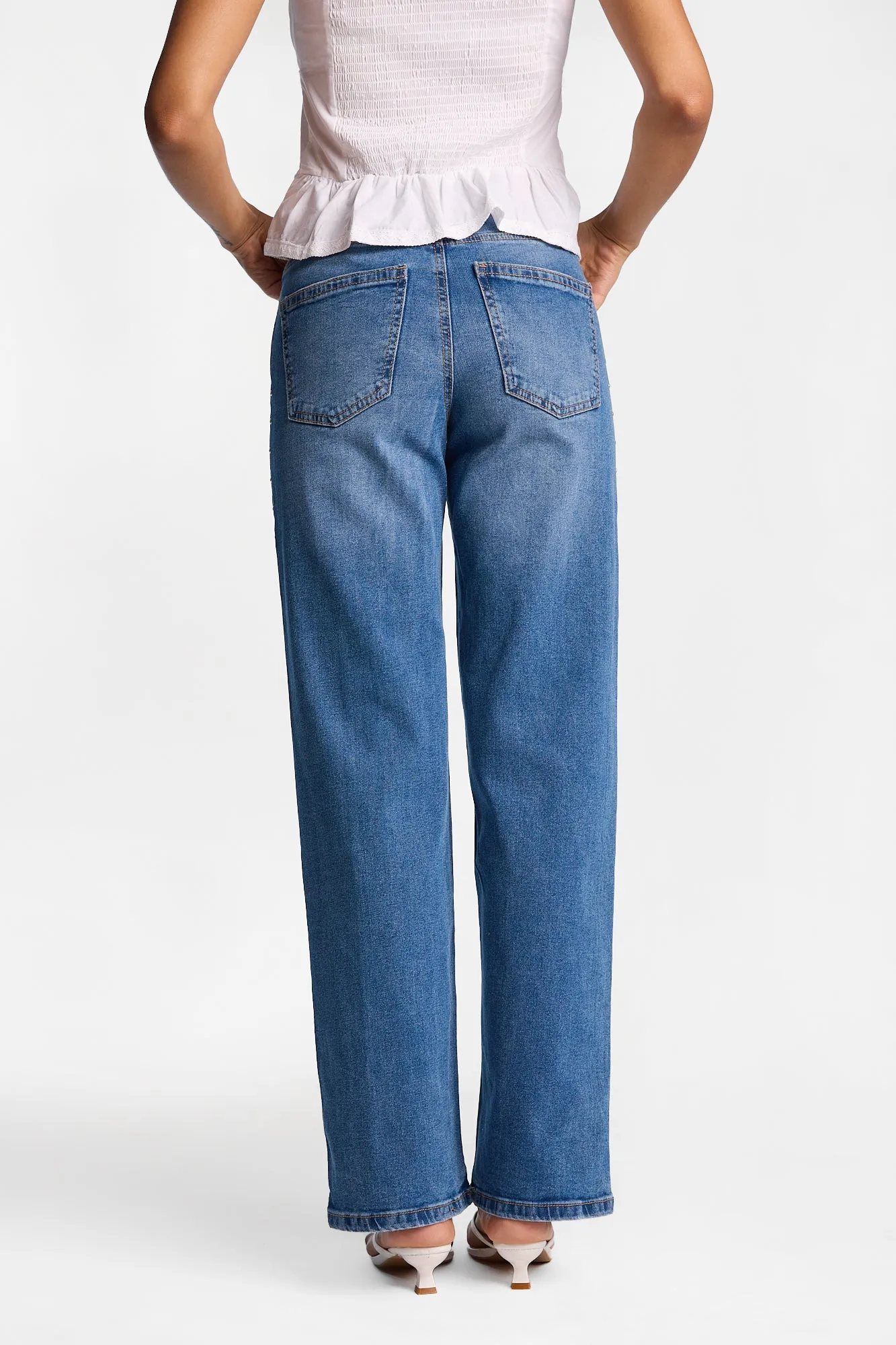 Studded Ella Curvy High Rise Baggy Jeans sold by West49 product image thumbnail 3