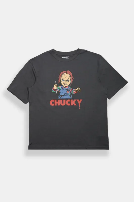 Chucky Wanna Play Graphic Oversized T-Shirt made by West49