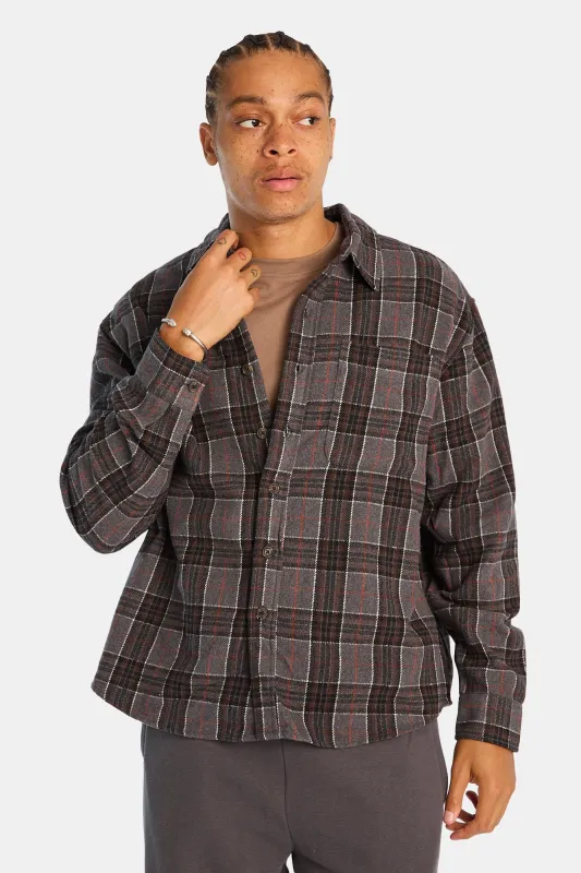 Chemise décontractée à carreaux boutonnée made by West49