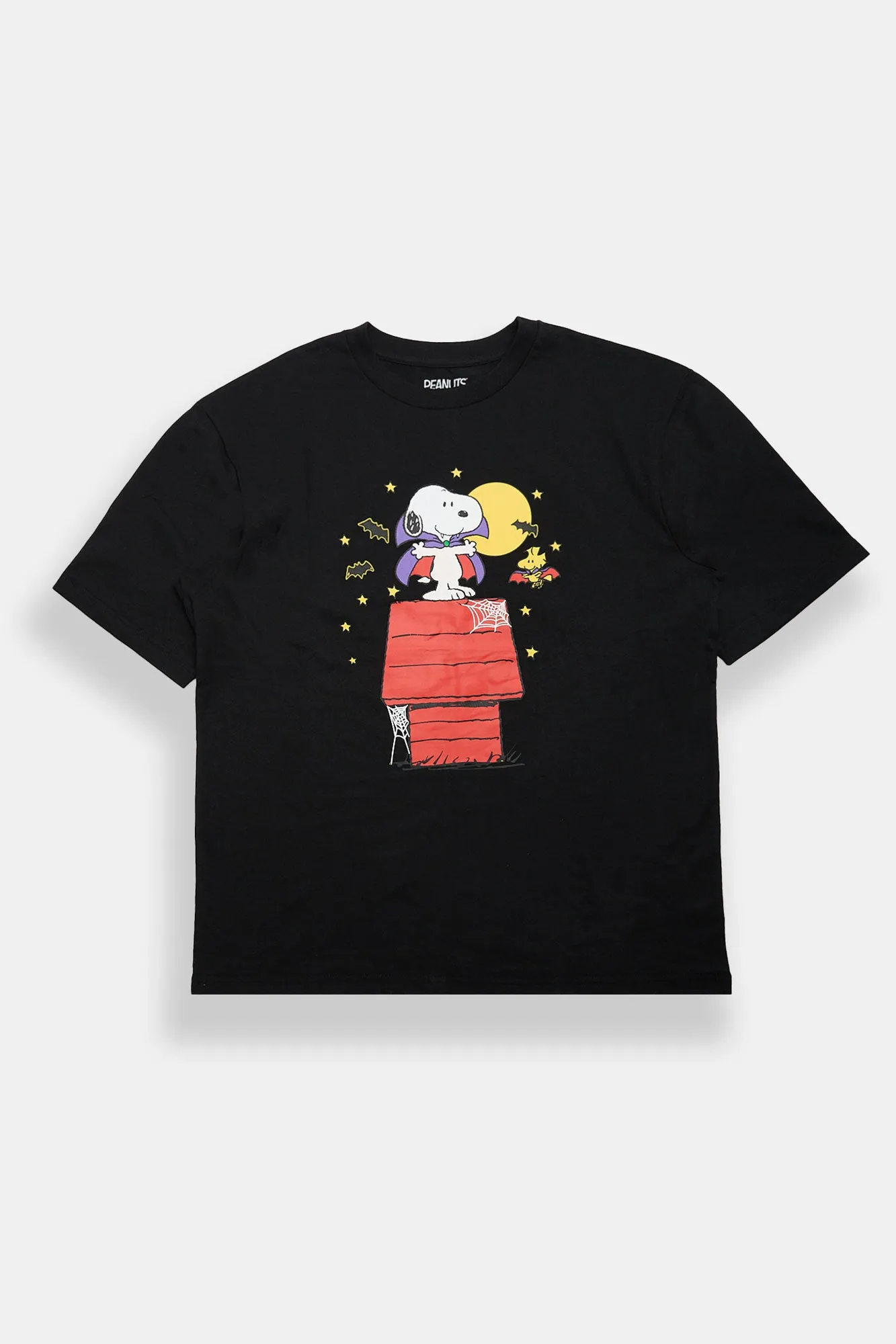 Peanuts Snoopy & Woodstock Vampire Graphic Oversized T-Shirt sold by West49