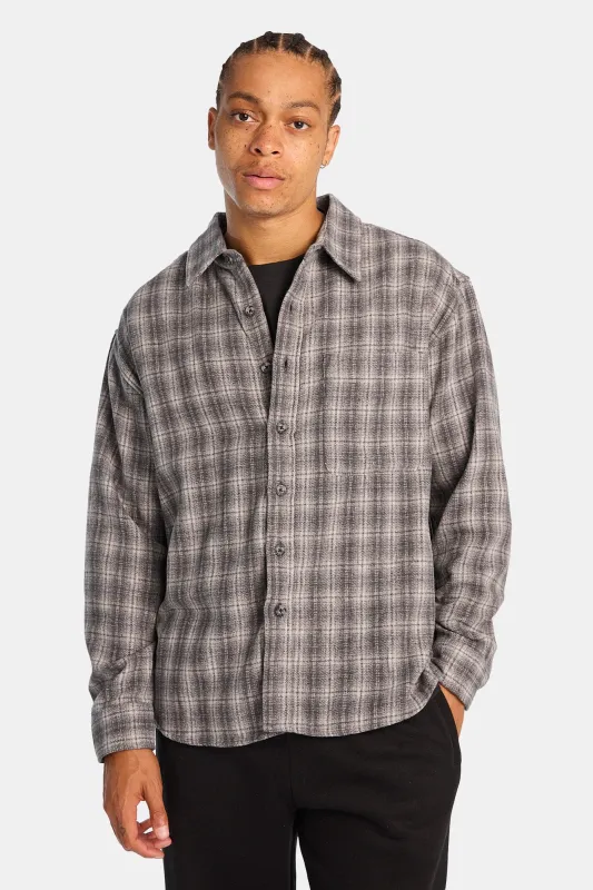 Chemise décontractée à carreaux boutonnée made by West49