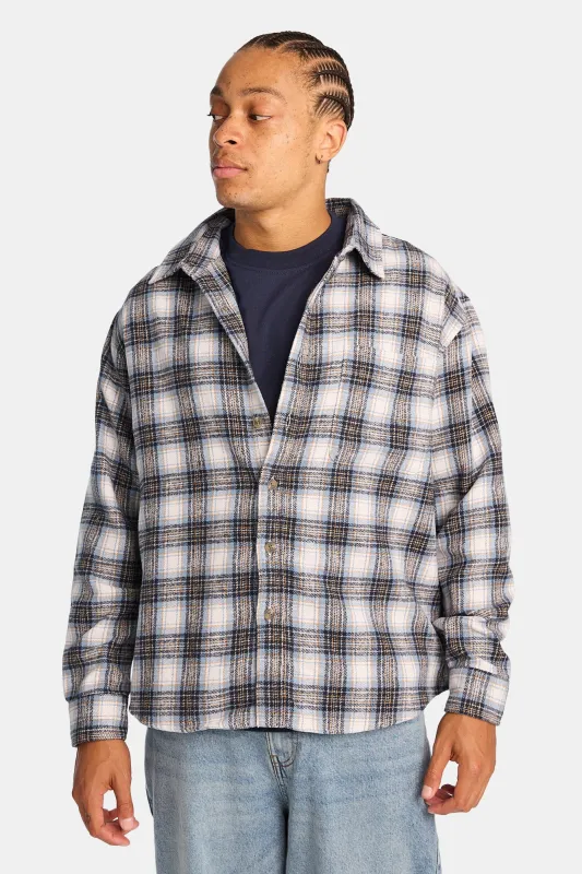 Plaid Button-Up Relaxed Shirt made by West49