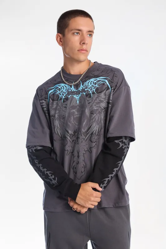 Arsenic Grim Reaper Long Sleeve 2-Fer Tee made by West49