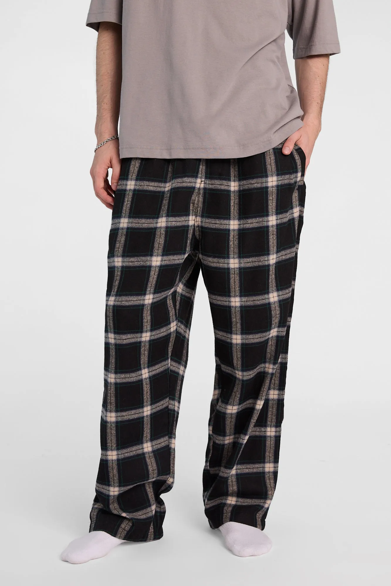 Classic Windowpane Plaid Pajama Pants sold by West49