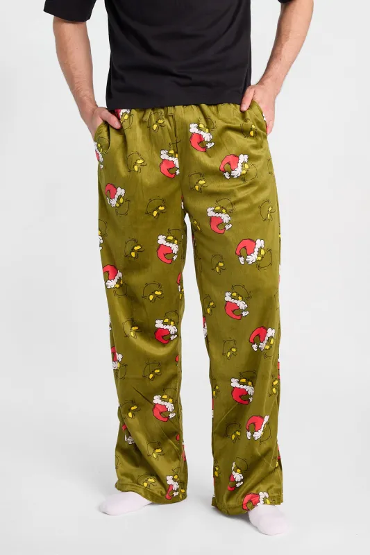 Pantalon de pyjama à imprimé de visages Le Grinch made by West49