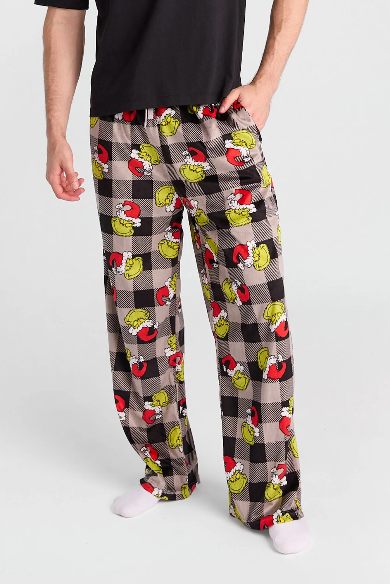 Pantalon de pyjama à carreaux imprimé Le Grinch sold by West49