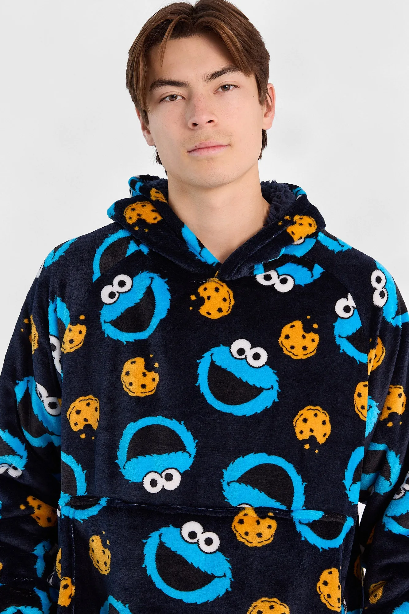 Haut à capuchon couverture imprimé Cookie Monster sold by West49 product image thumbnail 2