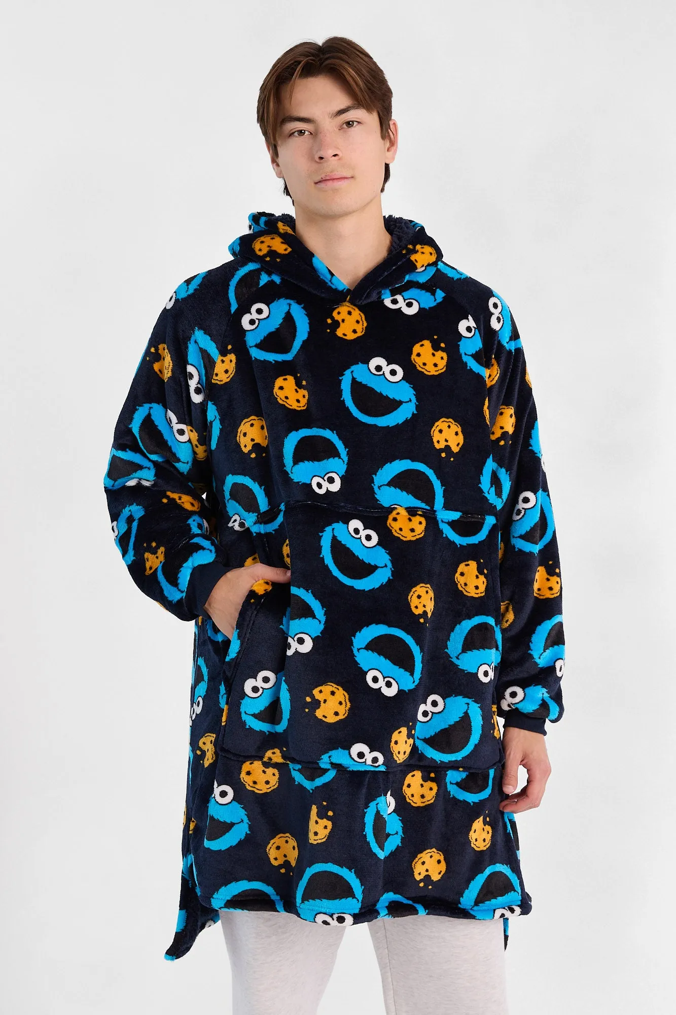 Haut à capuchon couverture imprimé Cookie Monster sold by West49