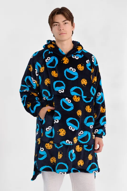 Cookie Monster Oversized Blanket Hoodie made by West49