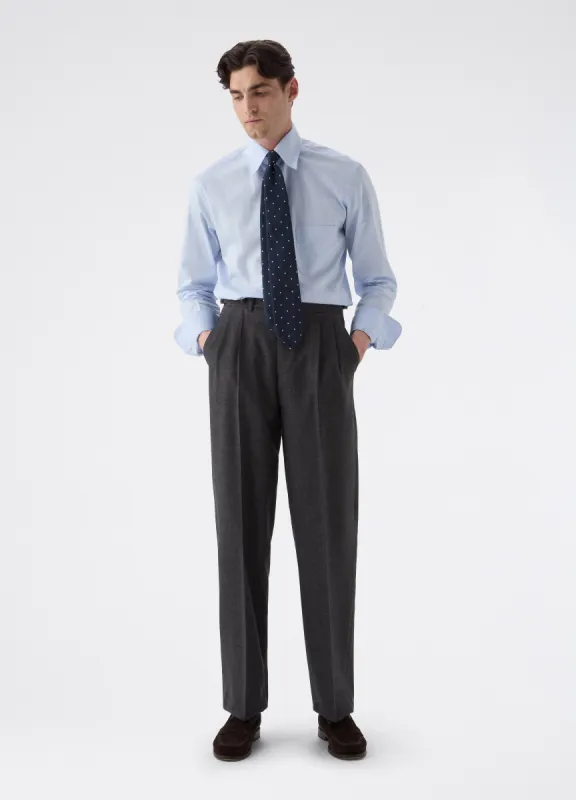 August High Twist Wool Trousers - Mid Grey sold by Berg & Berg