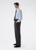 August High Twist Wool Trousers - Mid Grey sold by Berg & Berg