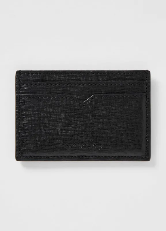 Saffiano Leather Credit Card Case - Black sold by Berg & Berg