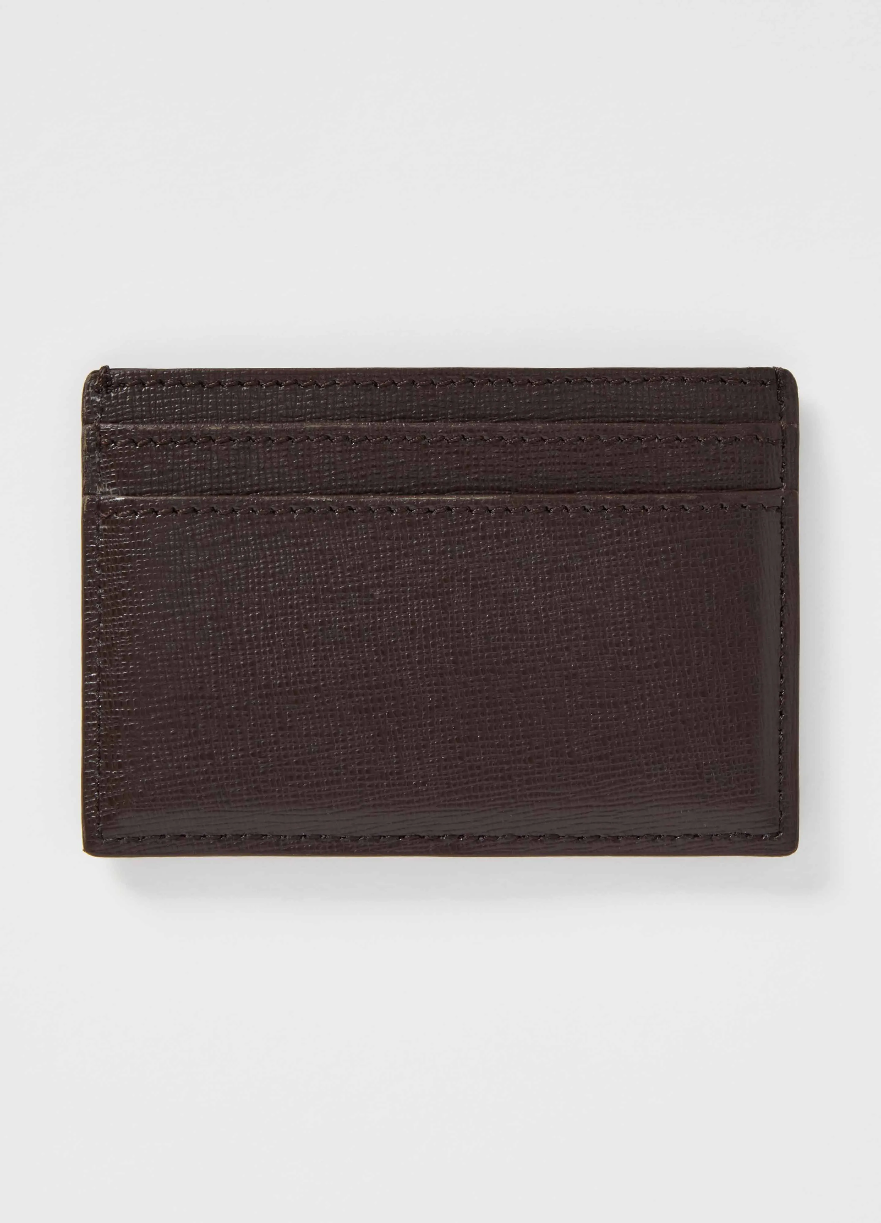 Saffiano Leather Credit Card Case - Dark Brown sold by Berg & Berg product image thumbnail 2