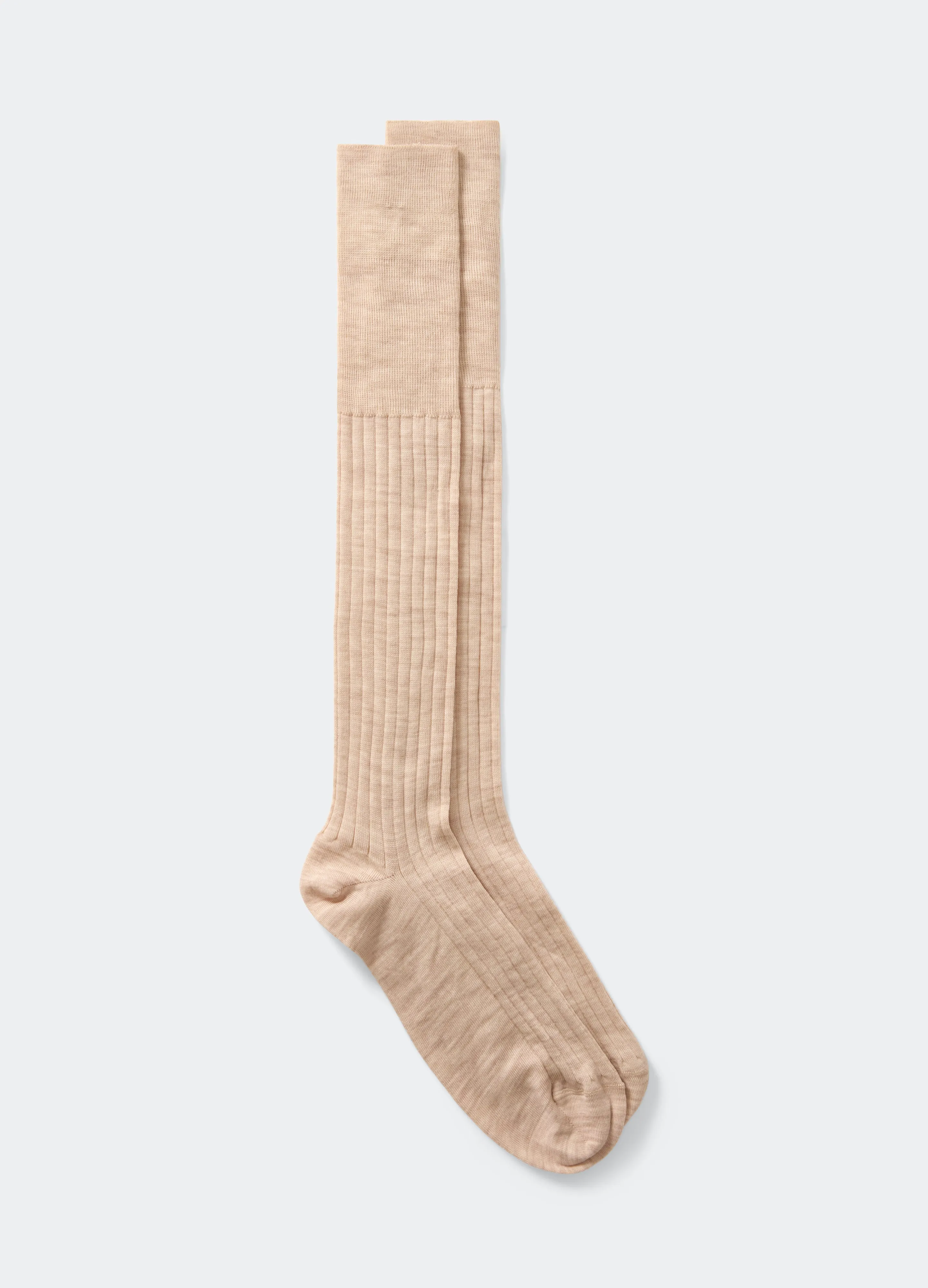 Over the Calf Wool Socks - Natural sold by Berg & Berg