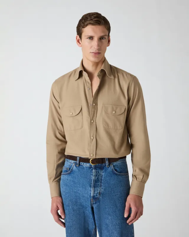 Fernando Western Shirt - Camel sold by Berg & Berg