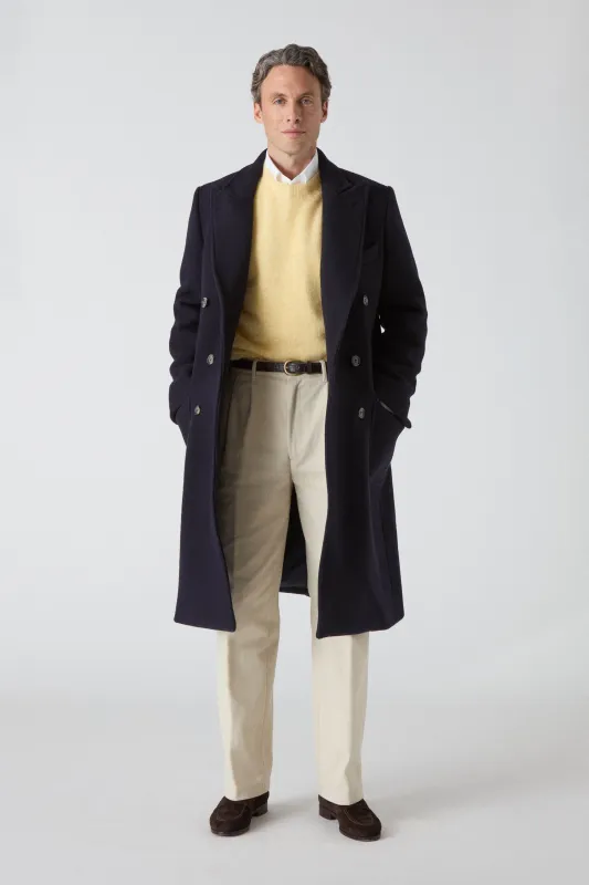 Neo Double Breasted Coat - Navy sold by Berg & Berg