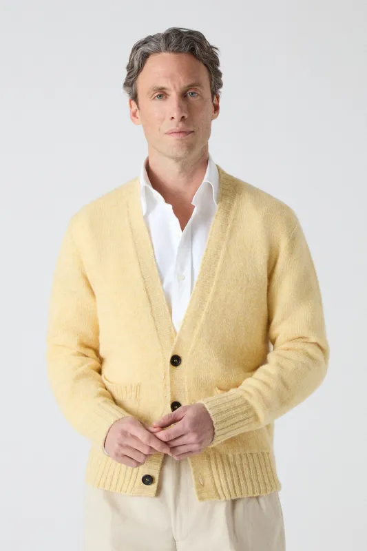 Bosse Shaggy Cardigan - Buttermilk sold by Berg & Berg
