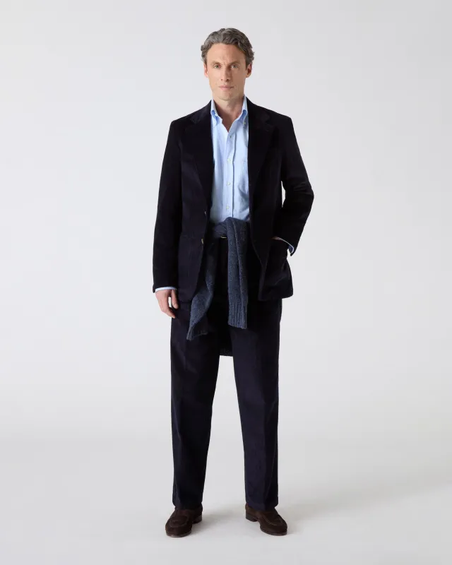 Dante Unlined Corduroy Jacket - Navy made by Berg & Berg