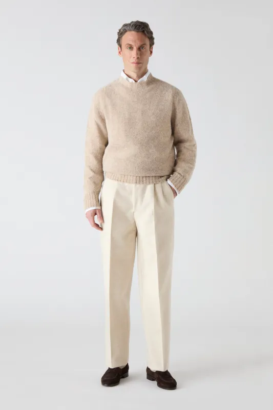 August Flannel Trousers - Ecru sold by Berg & Berg