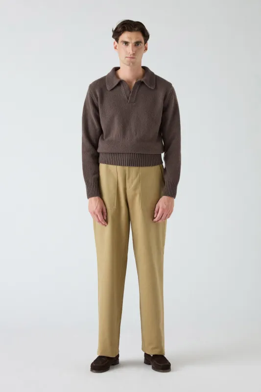 Albert Fatigue Trousers - Beige sold by Berg & Berg