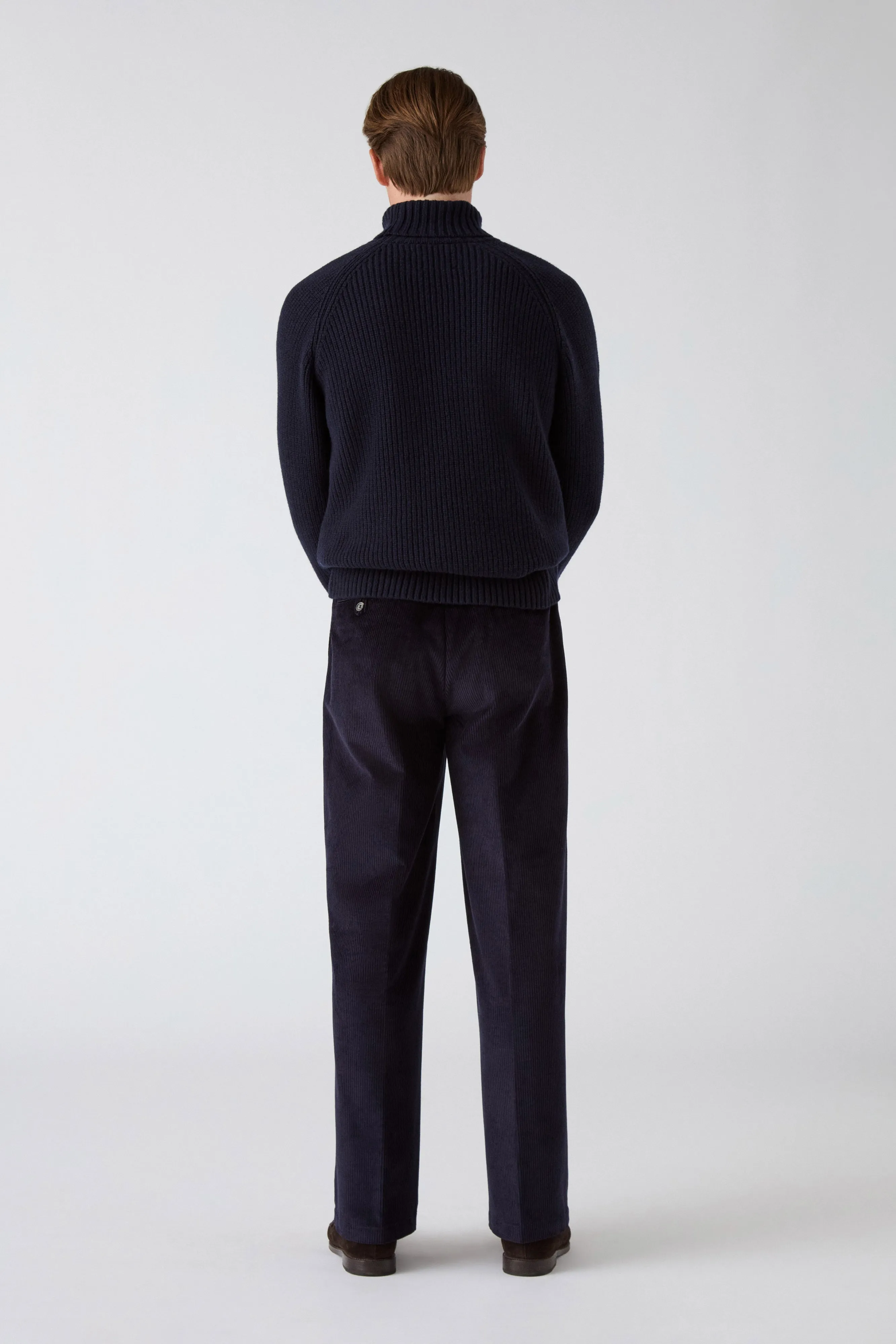 Antonello Corduroy Trousers - Navy sold by Berg & Berg product image thumbnail 4