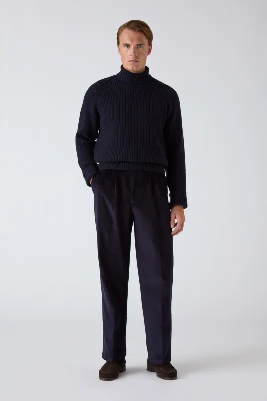 Antonello Corduroy Trousers - Navy sold by Berg & Berg