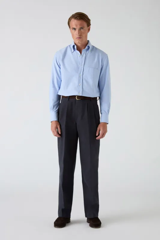 Antonello Cotton Trousers - Navy sold by Berg & Berg