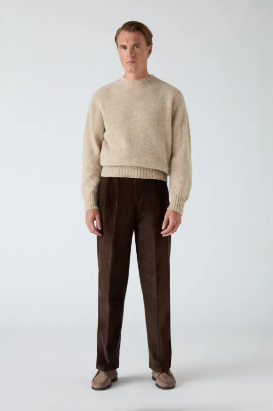 Birger Shaggy Crew Neck - Oatmeal made by Berg & Berg
