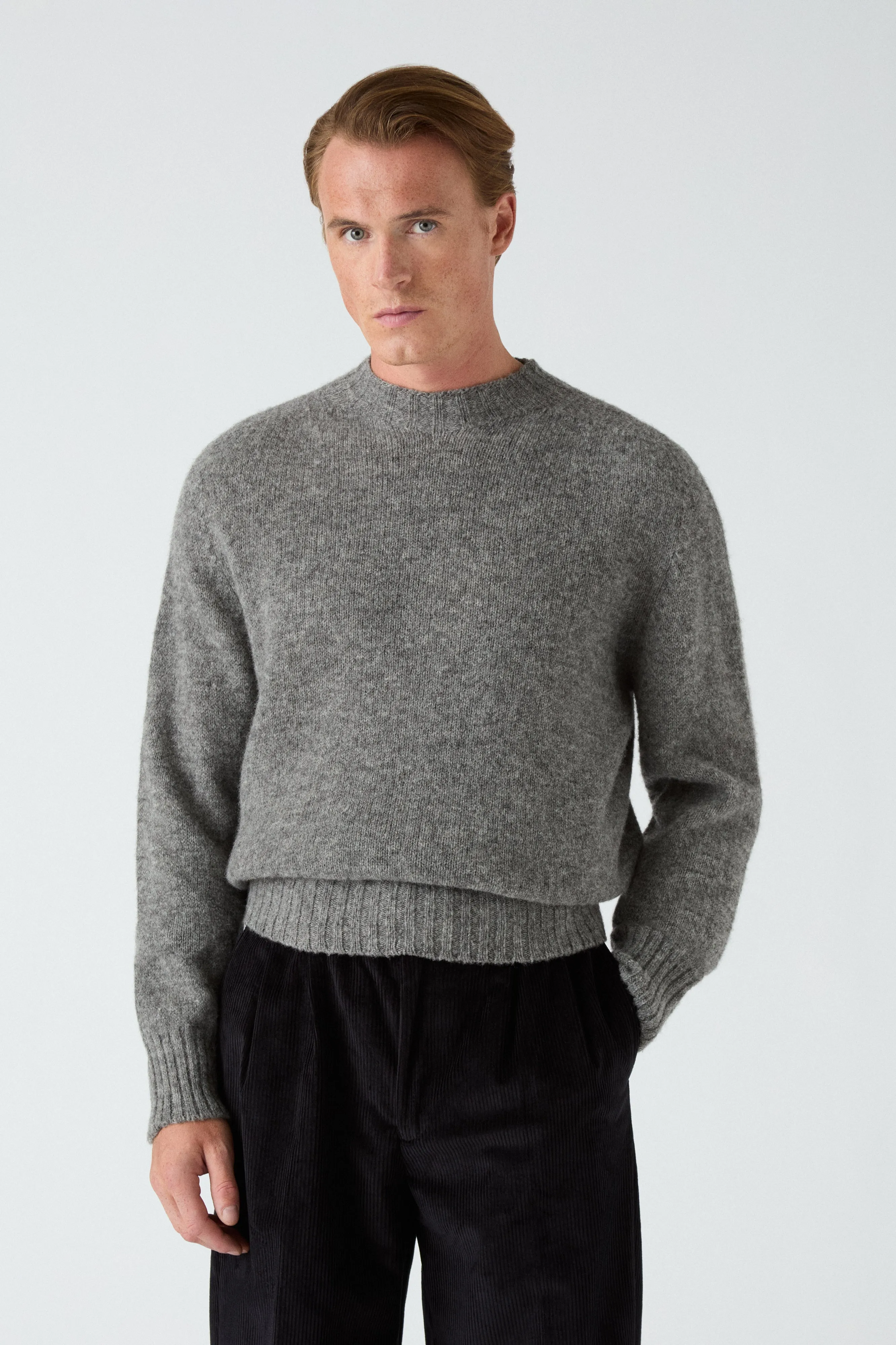 Birger Shaggy Crew Neck - Flannel Grey sold by Berg & Berg