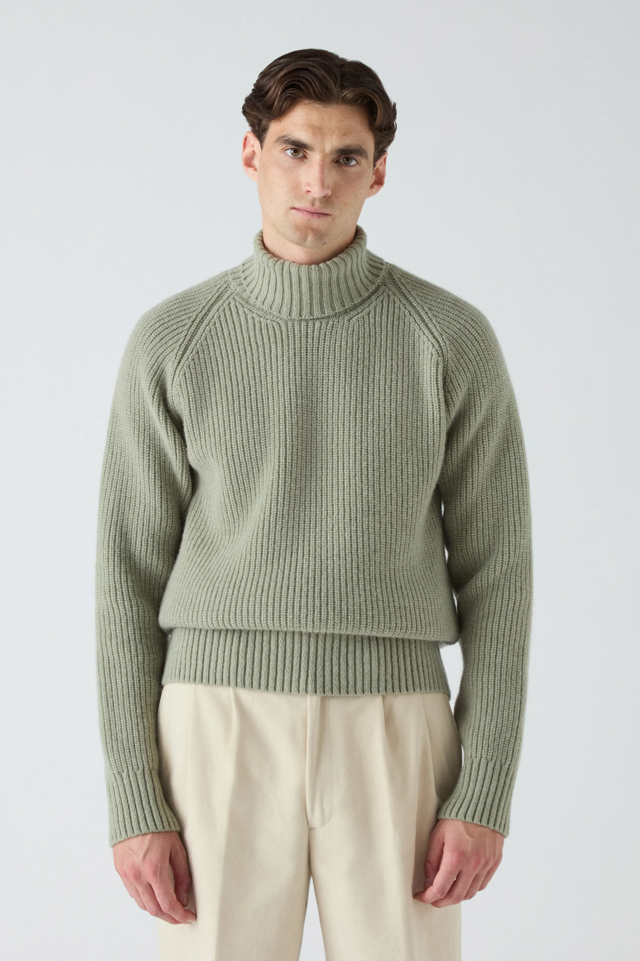 Bernhard Roll Neck Sweater - Pistachio sold by Berg & Berg