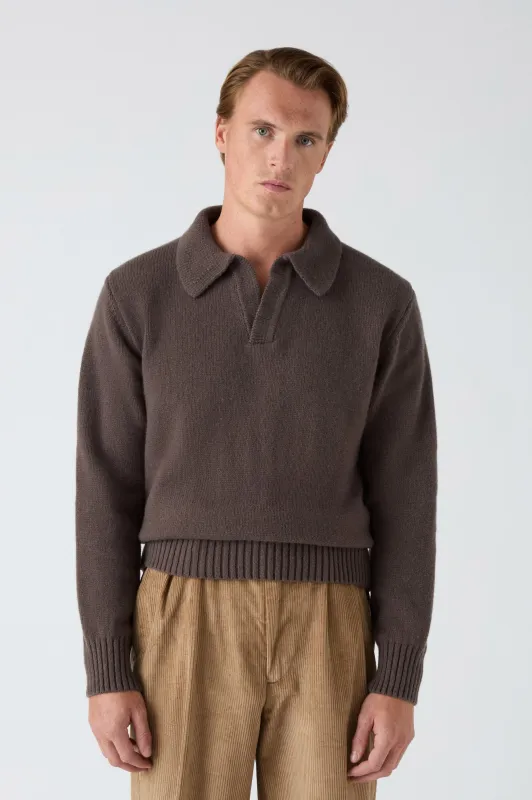 Benny Wool/Cashmere Polo - Brown sold by Berg & Berg