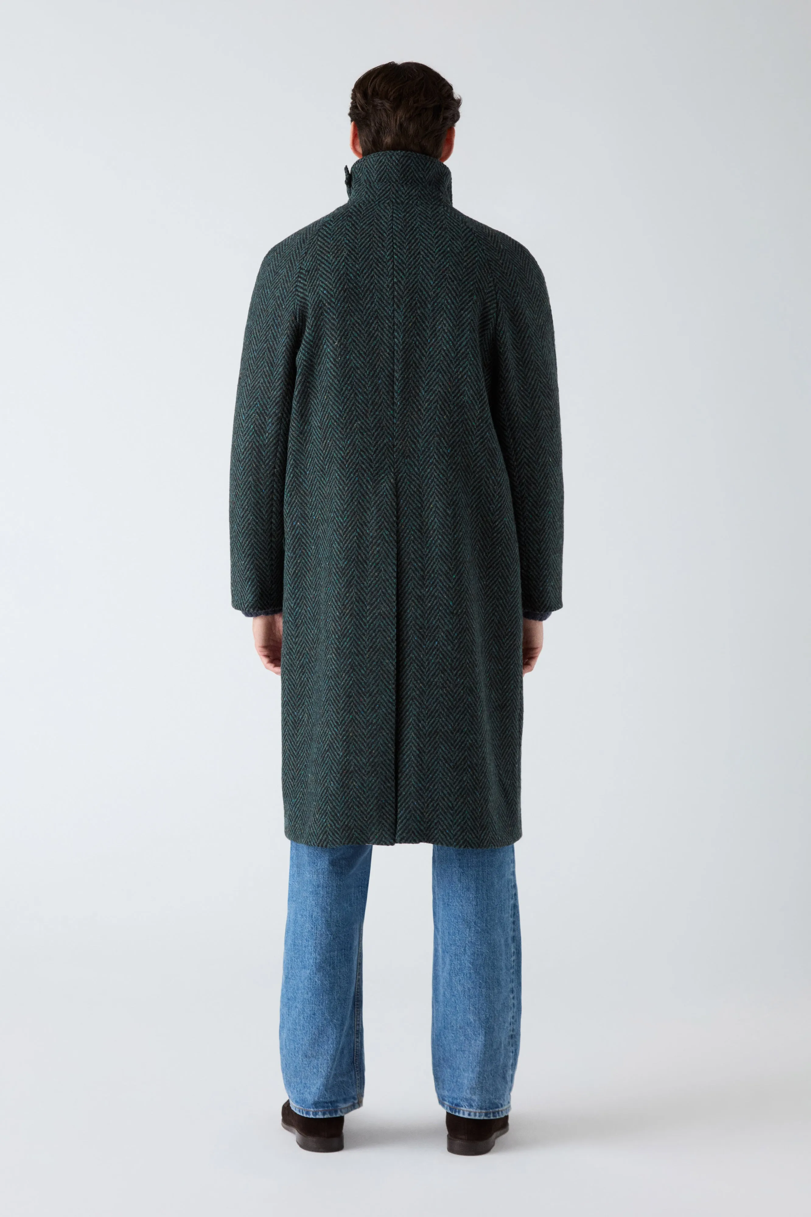 Nelson Tweed Raglan Coat - Blue sold by Berg & Berg product image thumbnail 5