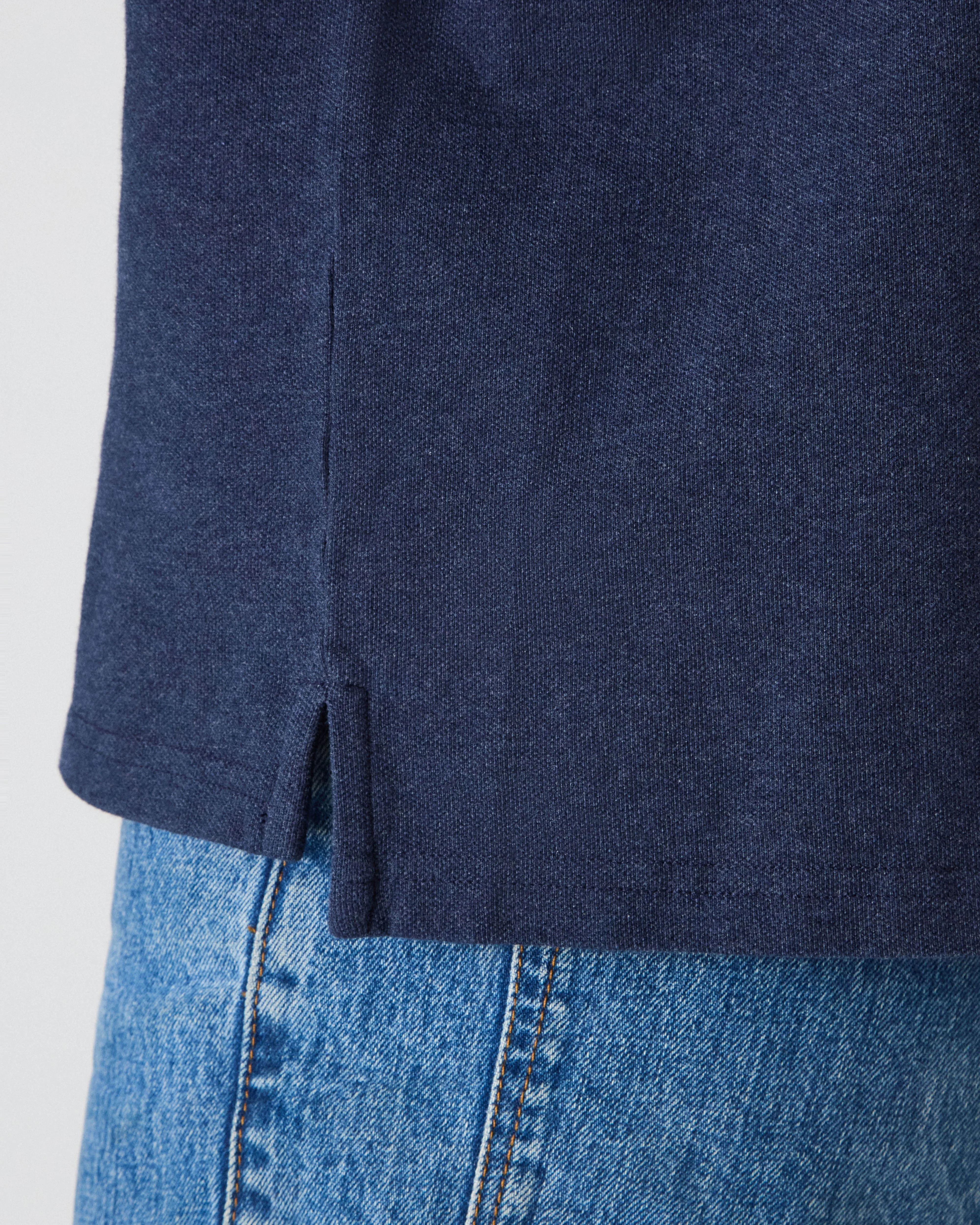 Teddy Long Sleeve Polo Shirt - Navy Melange sold by Berg & Berg product image thumbnail 3