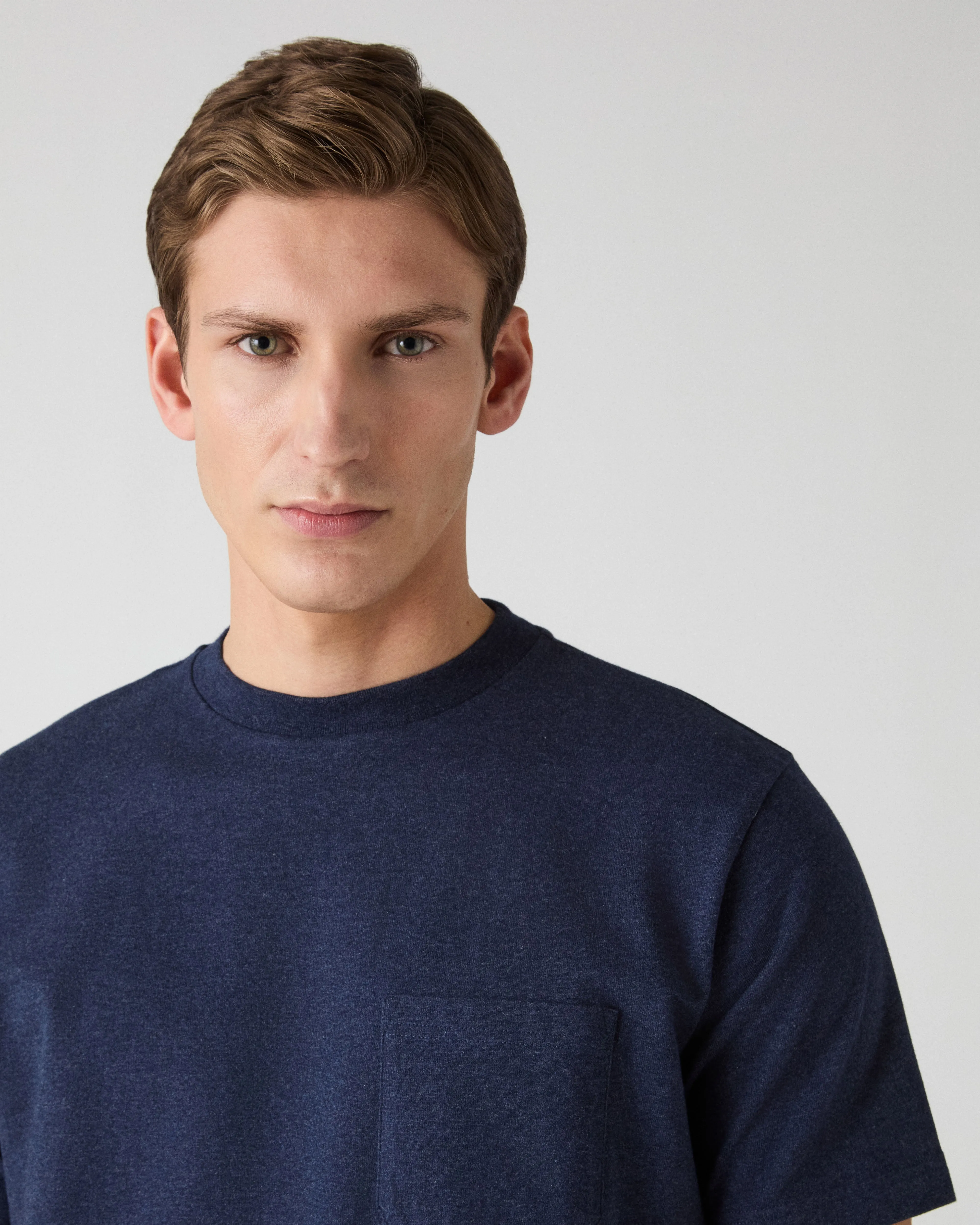 Torgny Pocket T-Shirt - Navy Melange sold by Berg & Berg product image thumbnail 2