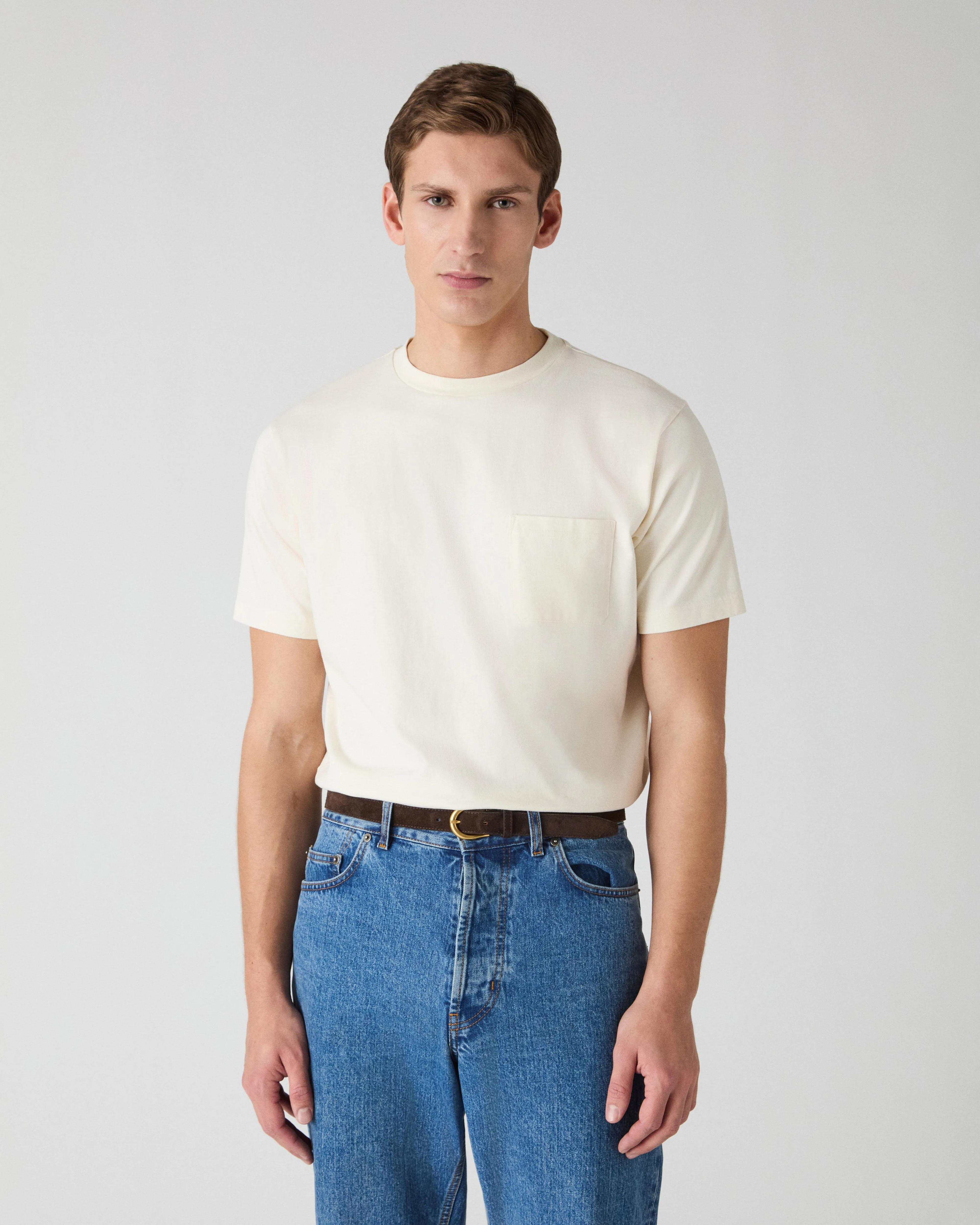 Torgny Pocket T-Shirt - White sold by Berg & Berg