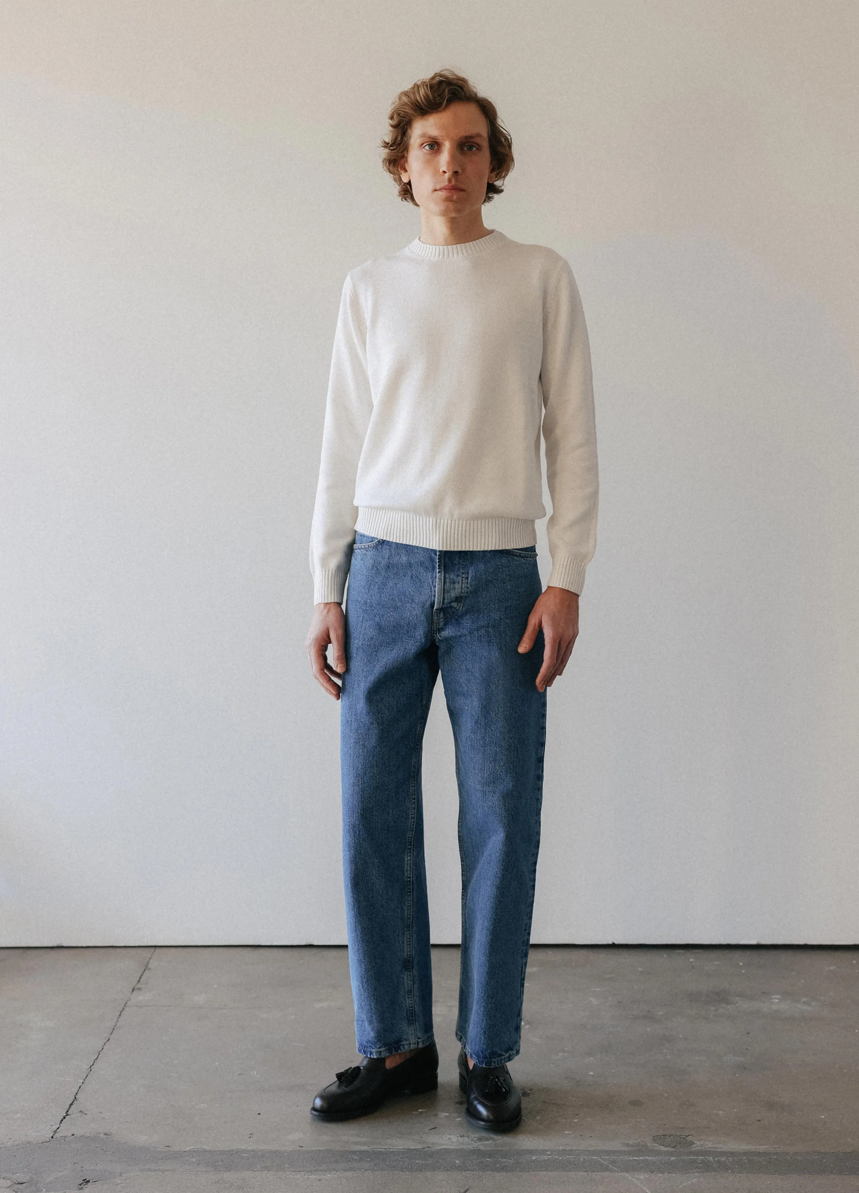 Ben Crewneck Sweater - Ecru sold by Berg & Berg product image thumbnail 2